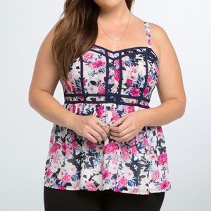 TORRID Babydoll Floral Top